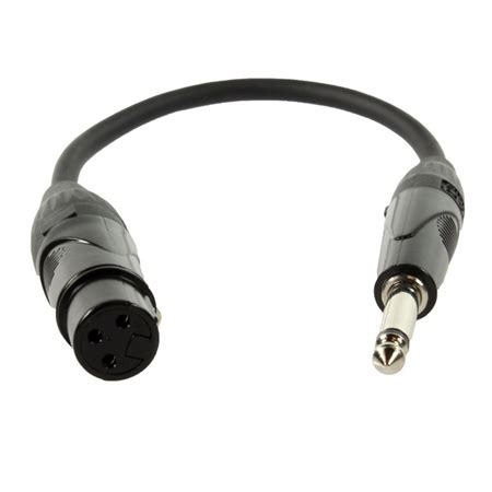 Cordon adaptateur XLR 3 femelle Jack 6 35 Mono mâle Longueur 25cm