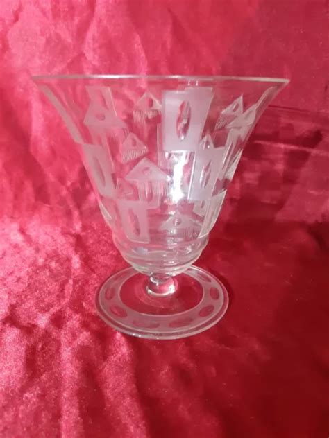 Vase En Cristal Taill D Cor Geometrique Art D Co Baccarat Val Saint