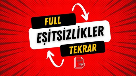 EŞİTSİZLİKLER AYT FULL TEKRAR PDF YouTube