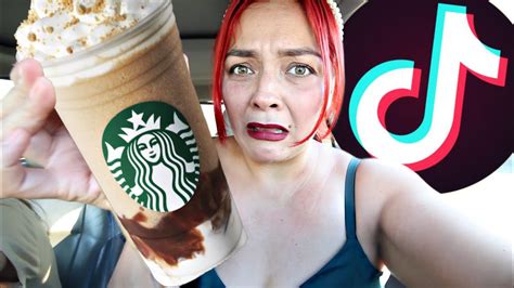 Trying Tiktok Viral Starbucks Drinks While Watching My Favorite Tiktoks