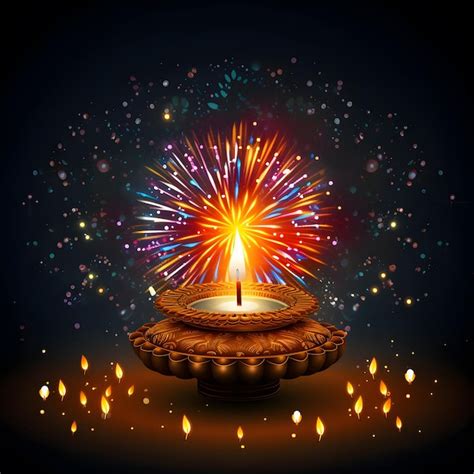 Premium Ai Image Happy Diwali Indian Festival Background With Candles