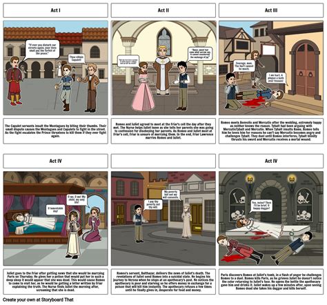 Romeo Juliet Storyboard By 91282eda