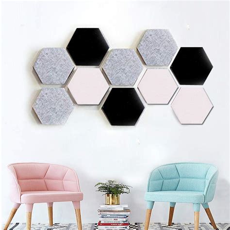 Buy Felt Hexagon Bulletin Board Tiles Set W Sticky Back Pin Board Cork