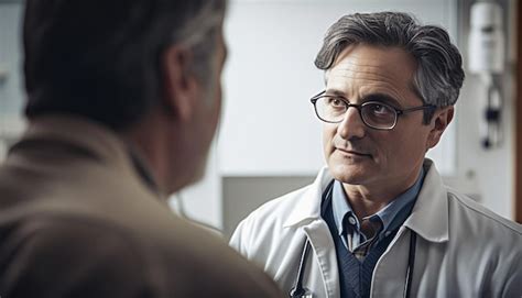 Médecin mature et collègue debout en toute confiance à l intérieur généré par l IA Image