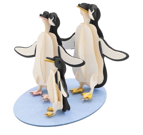 3D Paper Model Penguin Family | EurekaPuzzles