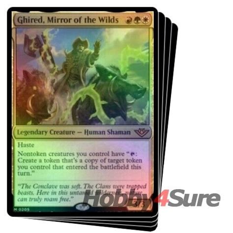 Foil Ghired, Mirror Of The Wilds X4 M/NM Magic MTG Outlaws Of Thunder ...