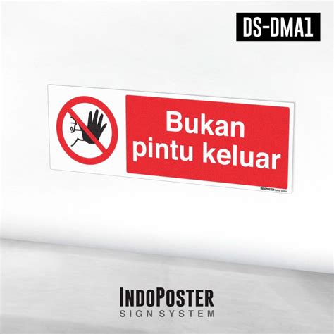 Jual Stiker Safety Sign Rambu K Gedung Bukan Pintu Keluar No Exit Iso