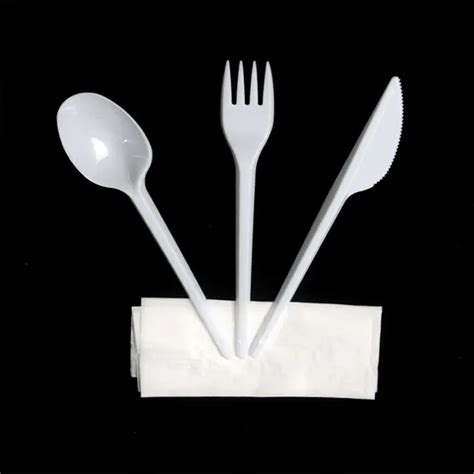 Disposable Plastic Knife Fork Spoon And Napkin PS 2 Grams Light Weight