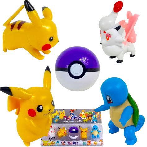 FIGURKI POKEMON GO MEGA ZESTAW 5w1 4 FIGURKI POKEBALL KULA PIKACHU