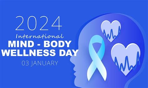 Premium Vector International Mind Body Wellness Day Background Banner