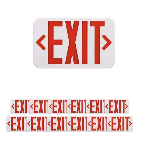 Emergency Light Exit Sign 4w Red Large Size Ul Listed Walmart