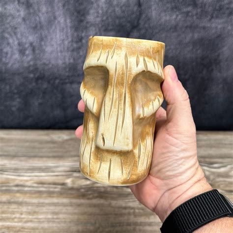 Silent Moai Tiki Mug Handmade Etsy