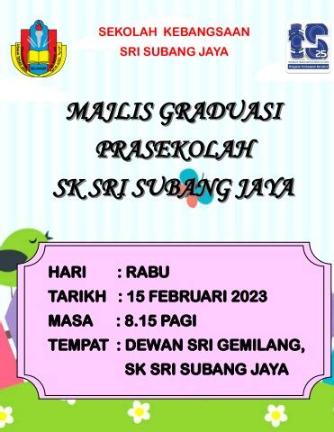 BUKU PROGRAM MAJLIS GRADUASI PRASEKOLAH SK SRI SUBANG JAYA 2022 2023