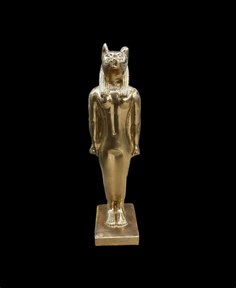 Bastet Statue Ancient Egyptian Cat Goddess Bast Altar Statue Etsy