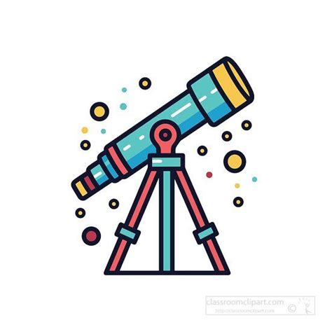 Science Clipart-telescope cartoon icon style clip art