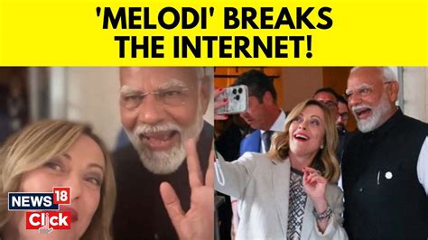 Melodi Selfie ‘hello From Melodi Team Italian Pm Giorgia Meloni Shares Video With Pm Modi G18v