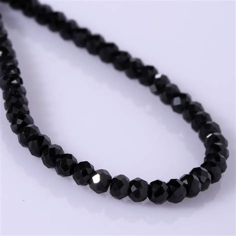 Black Spinel Necklace In Sterling Silver Black Spinel Jewelry Etsy