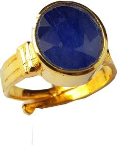 RS JEWELLERS 18K GOLD PLATED PANCHDHATU ADJUSTABLE RING STUDDED WITH