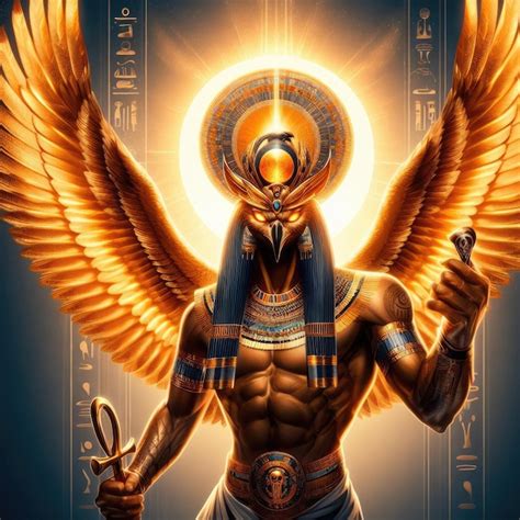 Premium Photo Egyptian God Of Sun Amun Ra Illustration Background