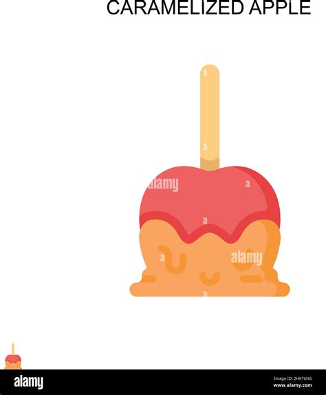 Caramelized Apple Simple Vector Icon Illustration Symbol Design