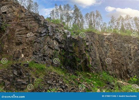 Rock Columns Like Vertebrae Anatomy Stock Photo