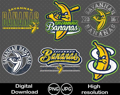 Savannah Bananas Logo Png Baseball Game Day Png Bundle Etsy