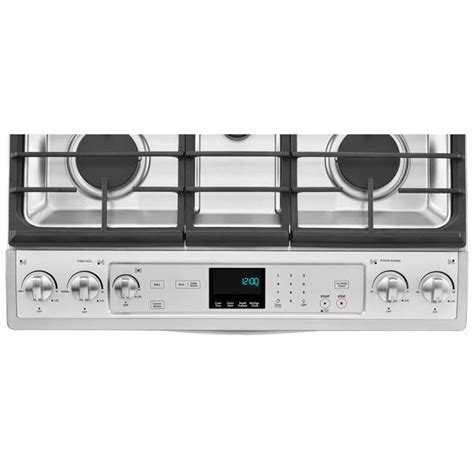 Kenmore 75123 5 8 Cu Ft Slide In Gas Range With True Convection Stainless Steel Sears