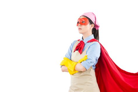 Successful Super Cleaning Hero Woman Stock Photo Download Image Now