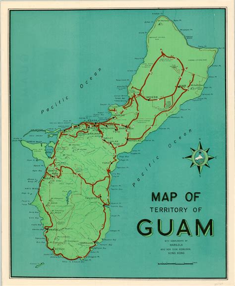 Map Of The Territory Of Guam Curtis Wright Maps