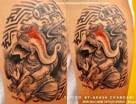 Abstract Lord Ganesha Tattoo By Akash Chandani The Inkmann Done This