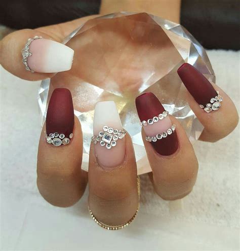 Perfect Wedding Nails For Burgundy Dress Jenniemarieweddings