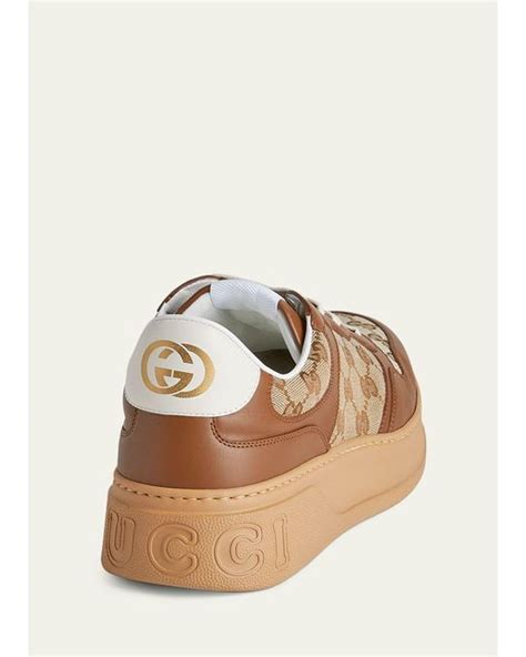 Gucci Chunky B Gg Supreme Sneakers In Natural For Men Lyst