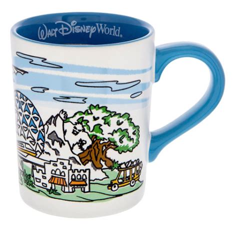Your Wdw Store Disney Coffee Mug Walt Disney World Four Parks Sketch