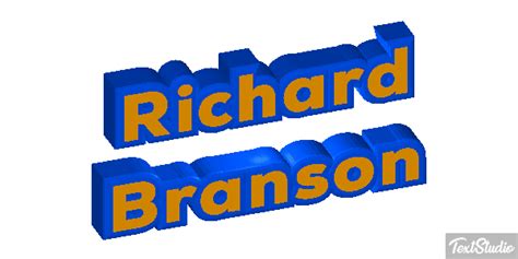 Richard Branson Celebrity Animated  Logo Designs Textstudio