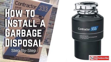 How To Install A Garbage Disposal Step By Step YouTube