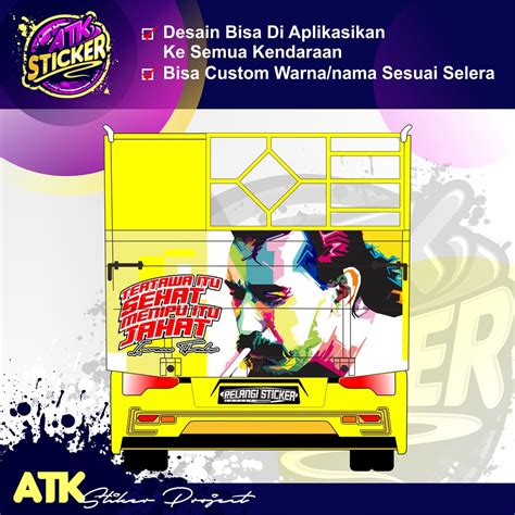 Jual Stiker Bak Belakang Truck Decal Stiker Pintu Belakang Truck