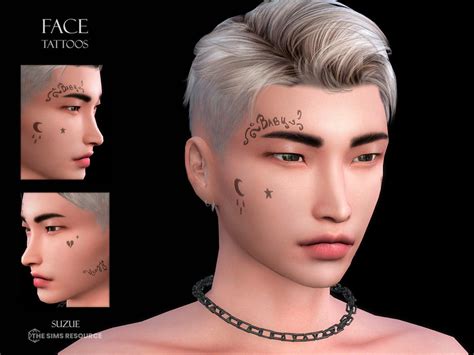 The Sims Resource Face Tattoos N23 Sims 4 Tattoos Face Tattoos Sims