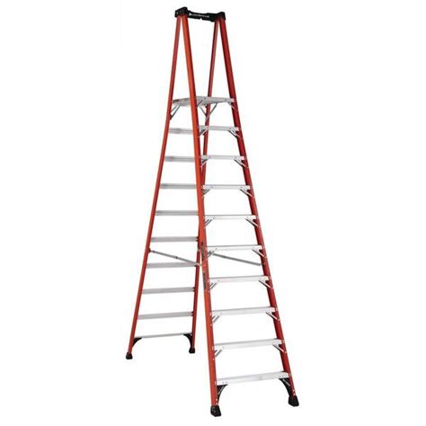 Louisville Ladder 10 Ft Fiberglass Pinnacle PRO Platform Ladder With