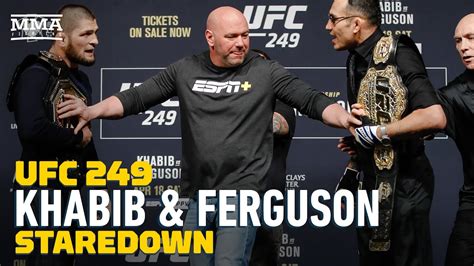 UFC 249 Khabib Nurmagomedov Vs Tony Ferguson Staredown Gets Heated