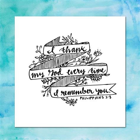 Thank You Card Philippians 13 Instant Download