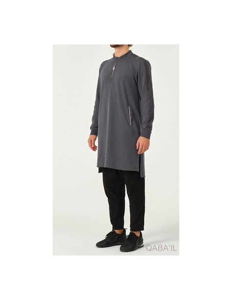 Qamis Qabail Qc Subtil Dark Grey
