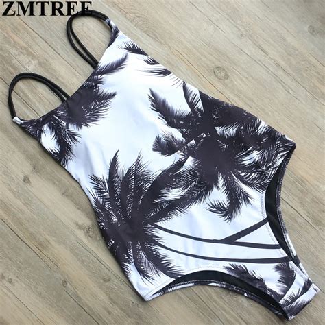 Zmtree Brand Set Sexy One Piece Swimsuit Women Swimwear 2017 Leaf