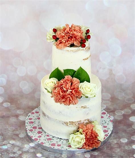 Naked Tiered Cake Decorated Cake By Soods CakesDecor
