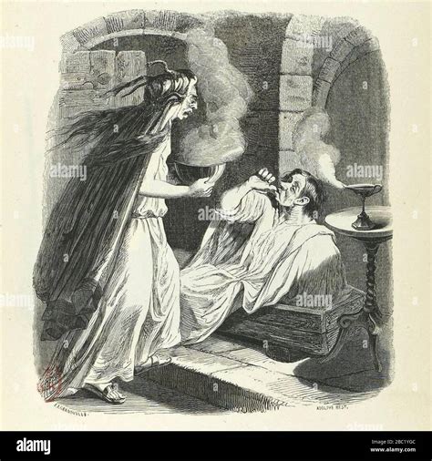 Grandville Fables De La Fontaine L Ivrogne Et Sa Femme