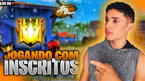 FREE FIRE SALA PERSONALIZADA RANK JOGANDO INSCRITOS FF AO