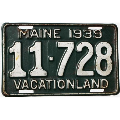 1939 Maine 11728 Your Old License Plates Store