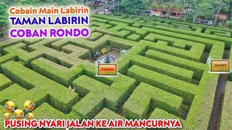 Pusing Berputar Putar Mencari Lokasi Air Mancur Di Taman Labirin Coban