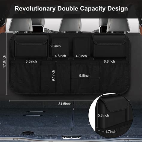 Car Trunk Organizer Storage Bag Super Capacity Car Backseat Hanging Organizer