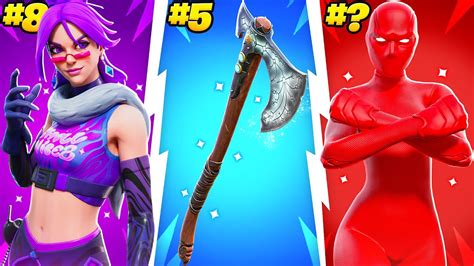 Most Tryhard Items In Fortnite Skins Pickaxes And More Youtube