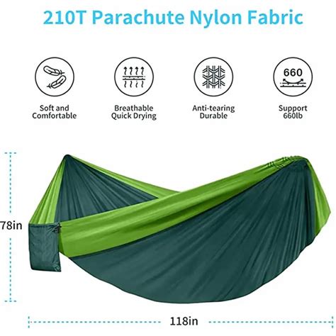 Hamac A Hamac De Camping En Plein Air Lit Balan Oire Parachute En